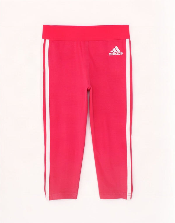Adidas Baby Girls Leggings 12-18 måneder Pink Bomuld