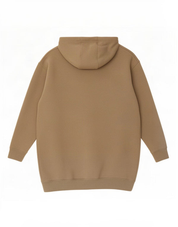 Nike Dame Grafisk Oversized Hoodie Dress UK 14 Medium Khaki Bomuld
