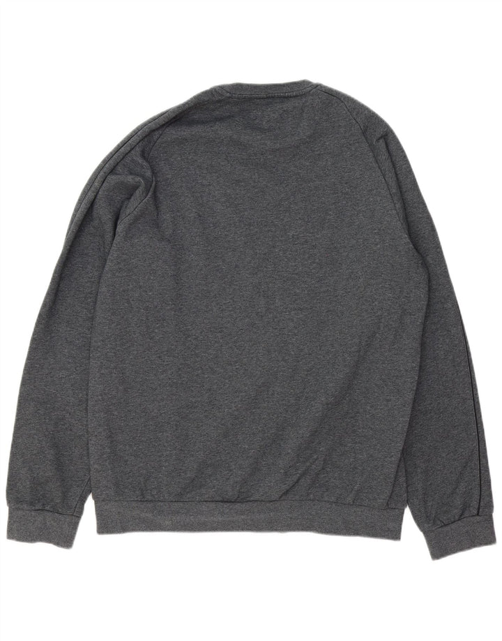 ADIDAS Mens Sweatshirt Jumper Large Grey Cotton
