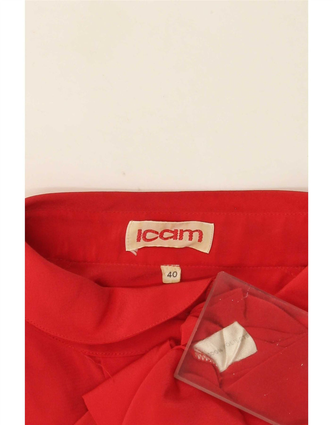 Icam Dame Skjorte Bluse IT 40 Lille Rød Polyester