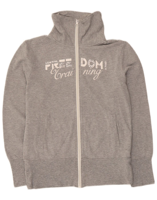 Brugi Grafisk træningsdragt topjakke til kvinder UK 14 Medium Grey Flecked Bomuld