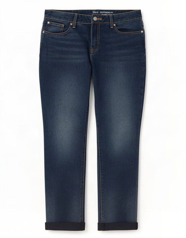 Gap Womens Boyfriend Fit Tapered Jeans UK 10 Small W30 L27 Blue Bomuld