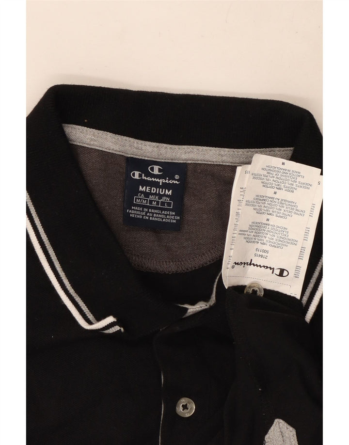 Champion herre poloshirt Medium sort bomuld