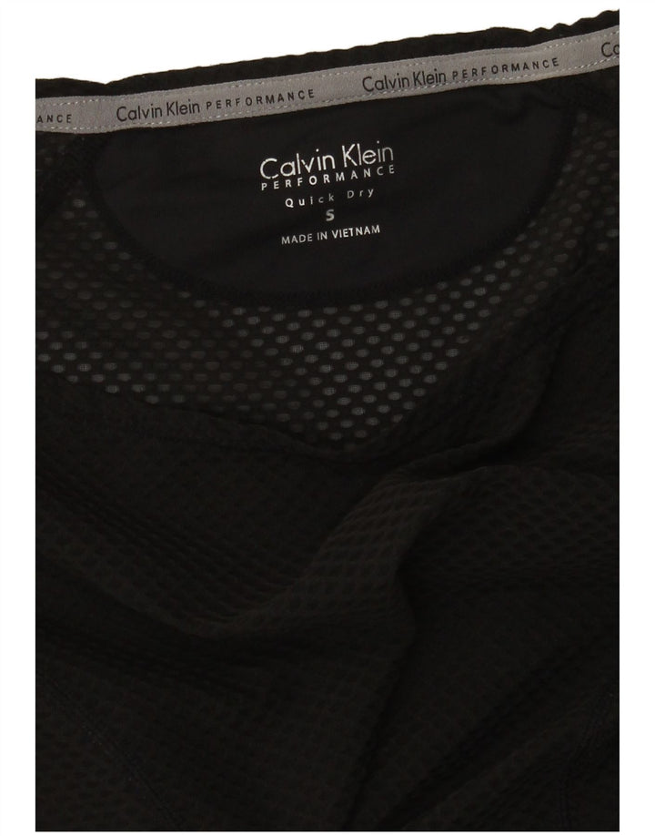 Calvin Klein Dame Oversized Top Langærmet UK 10 Lille Sort