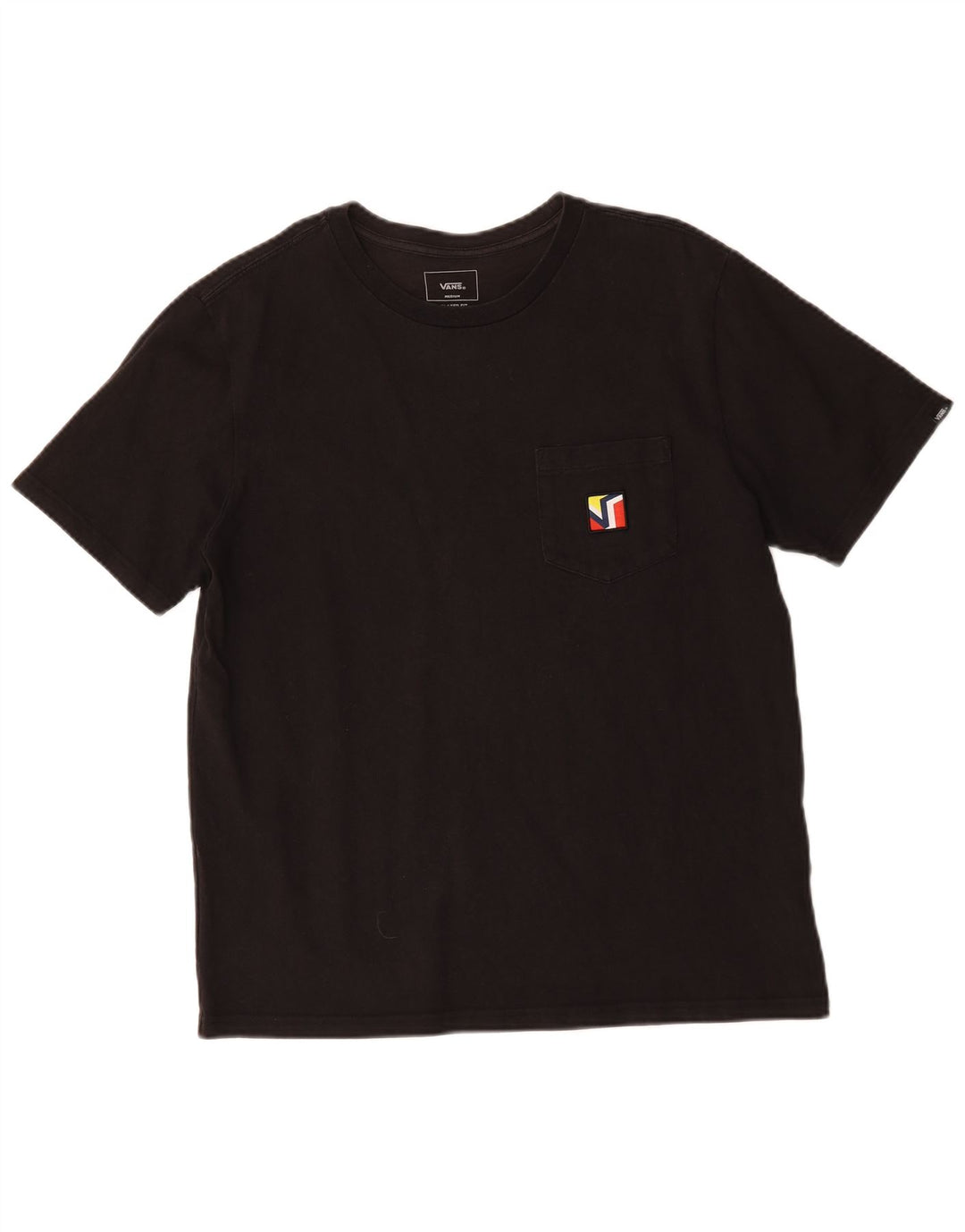 Vans Herre Relaxed Fit T-Shirt Top Medium Sort Bomuld