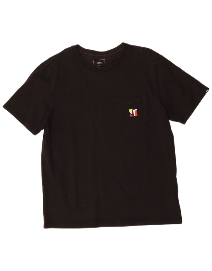 Vans Herre Relaxed Fit T-Shirt Top Medium Sort Bomuld