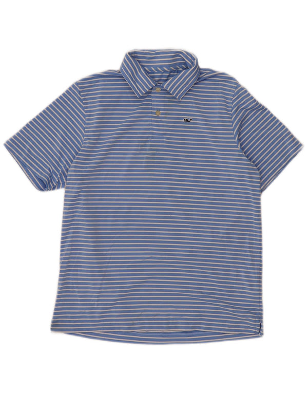 VINEYARD VINES Drenge poloskjorte 15-16 år Stor blå stribet polyester