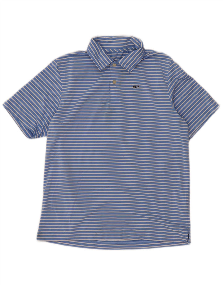 VINEYARD VINES Drenge poloskjorte 15-16 år Stor blå stribet polyester