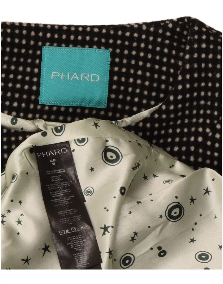 Phard Dame Overfrakke UK 12 Medium Sort Plettet Polyester