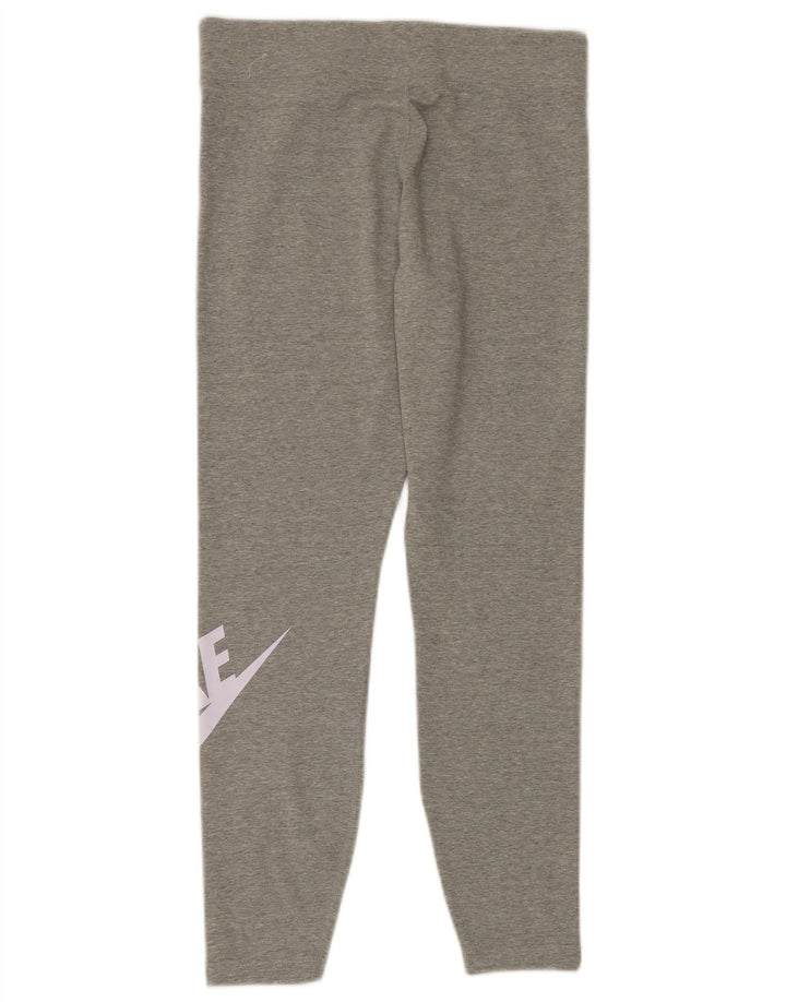 Nike Dame Grafiske Leggings UK 14 Large Grå Bomuld