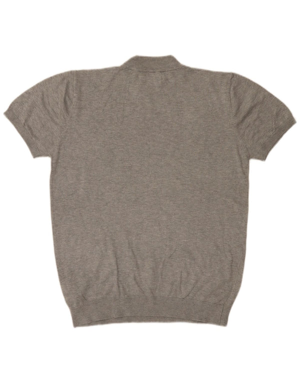 ZARA Dame Kortærmet Turtle Neck Jumper Sweater UK 16 Large Grå