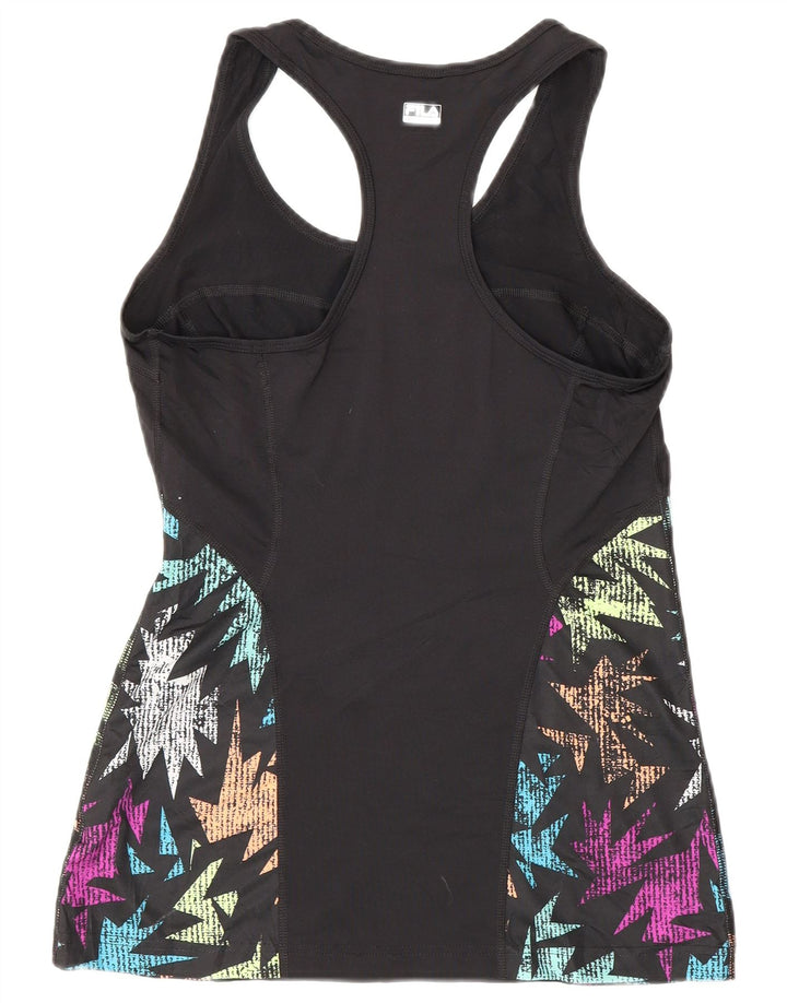 Fila Damevest Top UK 12 Medium Black Floral Polyester