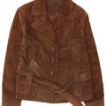 C & A Dame Ruskindsjakke IT 44 Medium Brun Læder