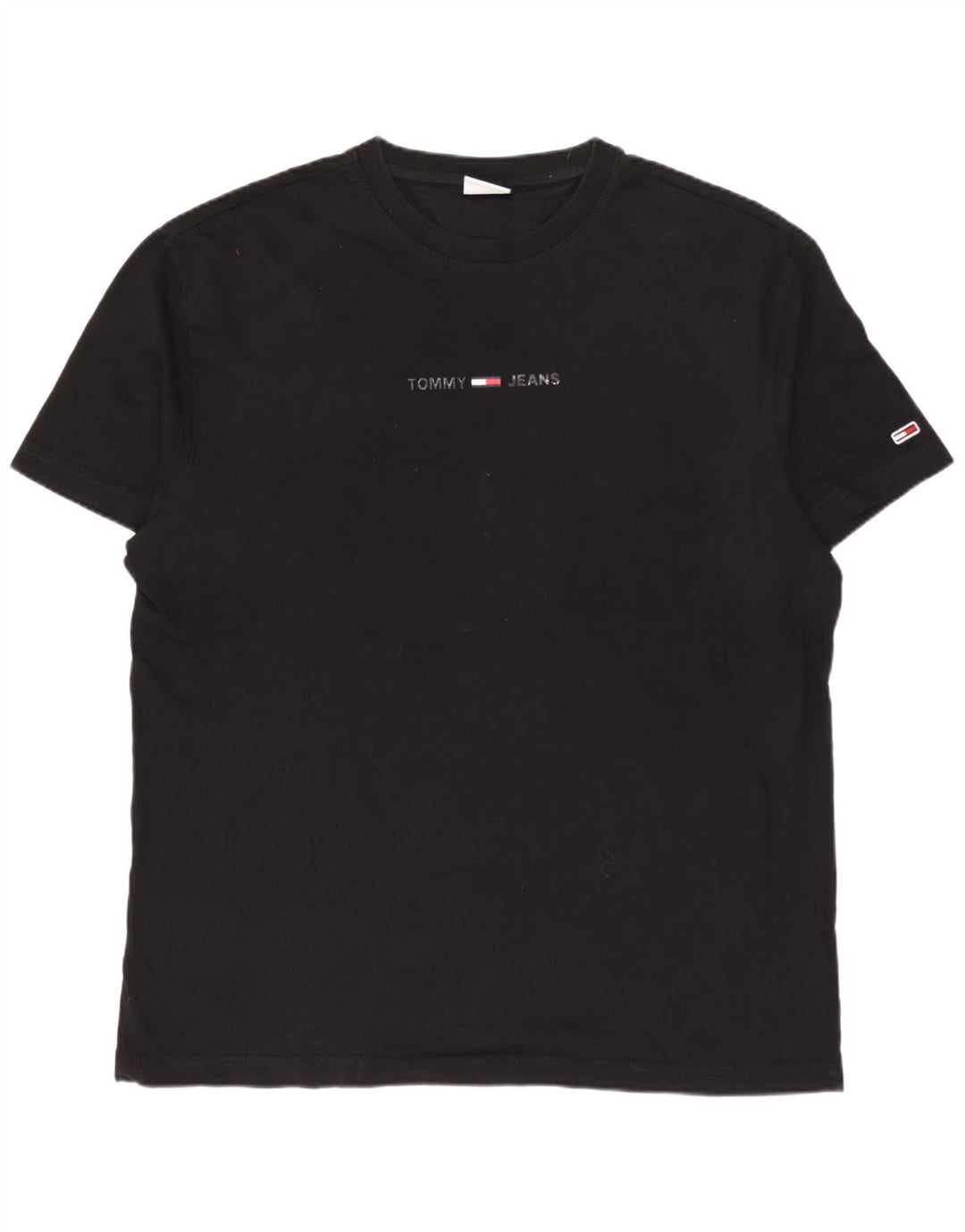 Tommy Hilfiger Herre T-Shirt Top Stor Sort Bomuld