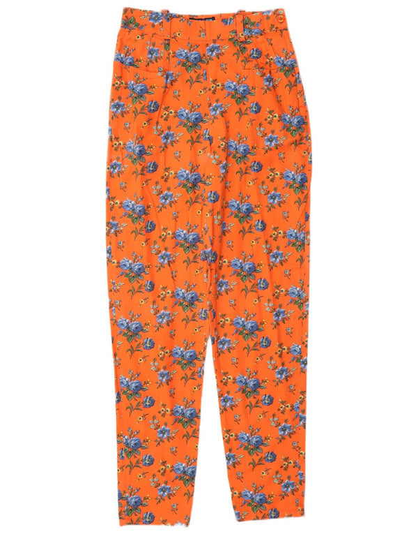 Ball On Womens tilspidsede Casual Bukser W26 L30 Orange Floral
