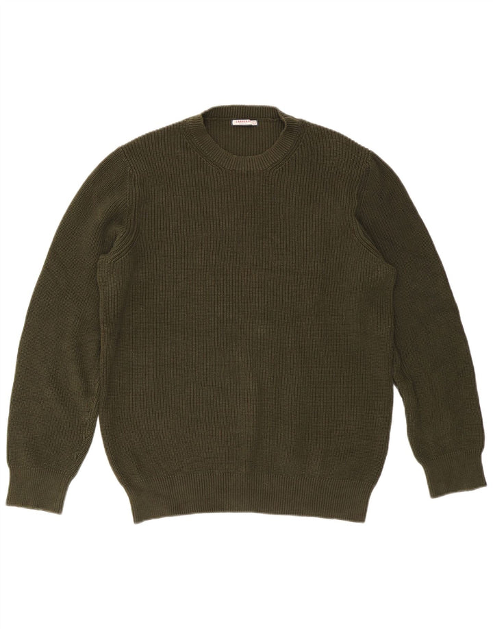 Carrera Herre Jumper Sweater med rund hals Stor Khaki Bomuld