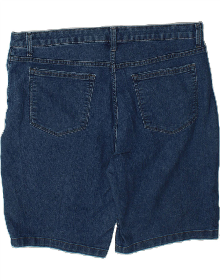LEE Womens Plus Size Mid Rise Bermuda Denim Shorts US 18 XL W40 Blue Vintage Lee and Second-Hand Lee from Messina Hembry 