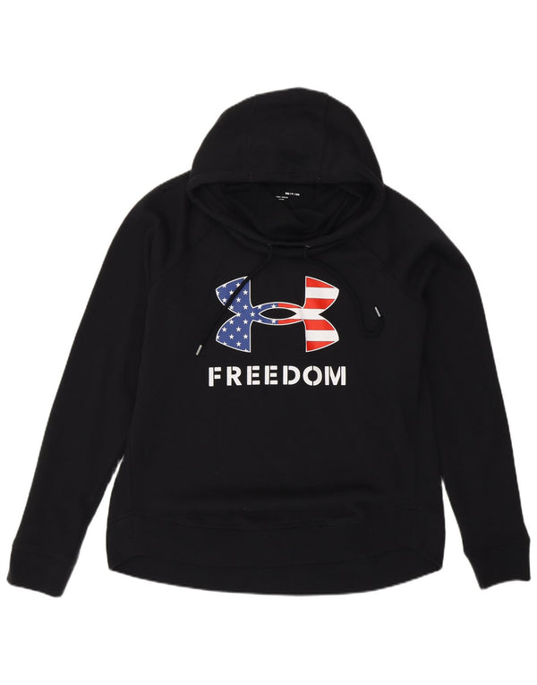 Under Armour Grafisk Oversized Hoodie Jumper til kvinder UK 10 Small Black