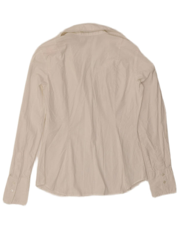 Benetton Dame Pullover Shirt UK 10 Small White