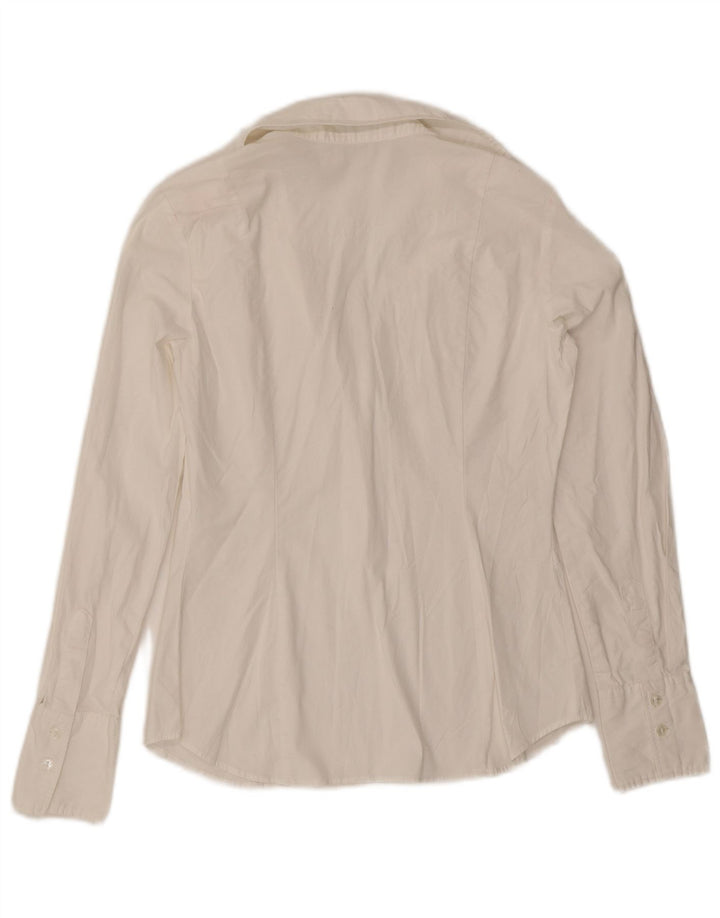 Benetton Dame Pullover Shirt UK 10 Small White