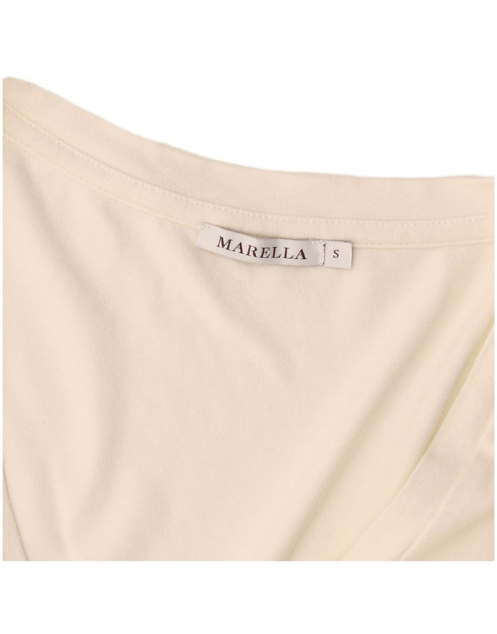 Marella Dame T-Shirt Top UK 10 Small Off White