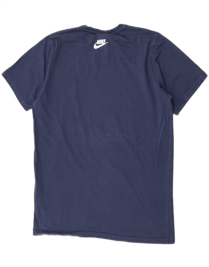 Nike grafisk T-shirt top til mænd, stor marineblå bomuld