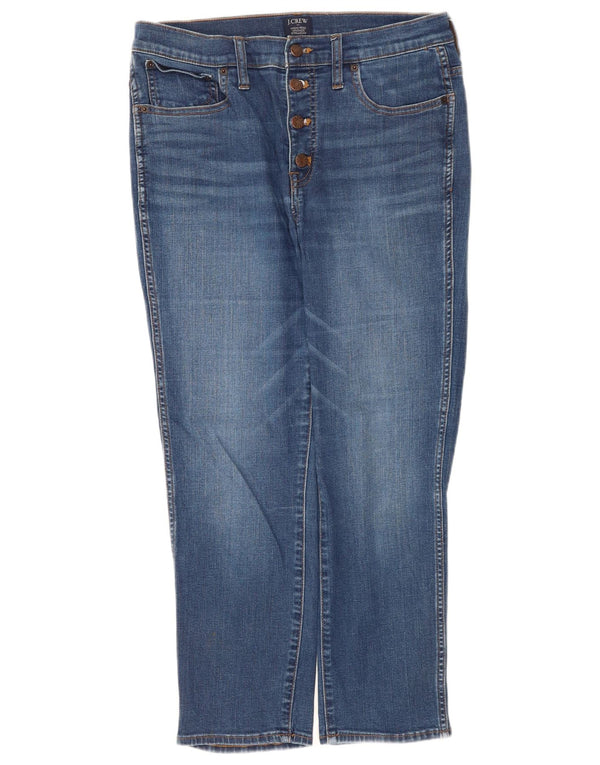 J. Crew Womens Crop Højtaljede lige jeans W30 L25 blå bomuld