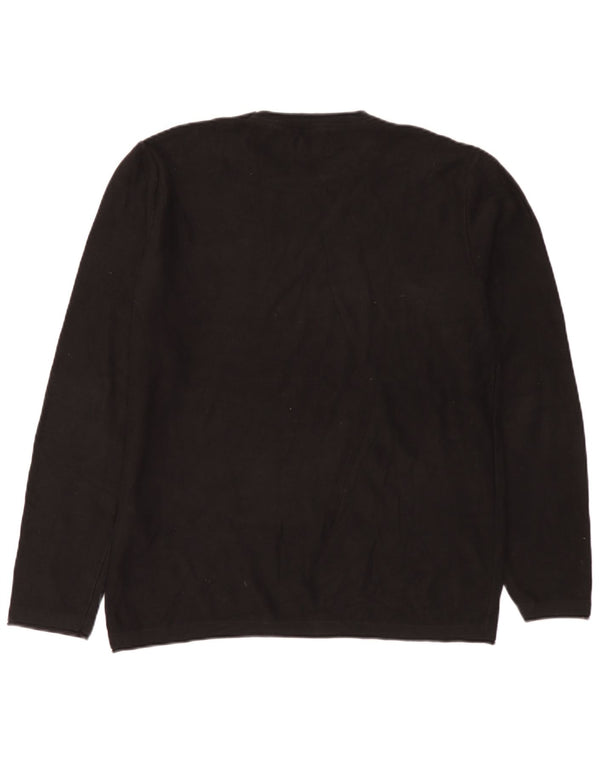 Jack & Jones Herre sweater med rund hals XL sort bomuld
