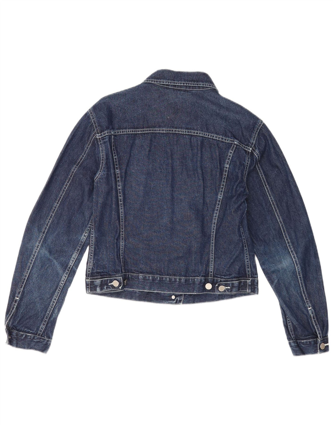 Benetton Dame denimjakke UK 40 Stor Blå Bomuld