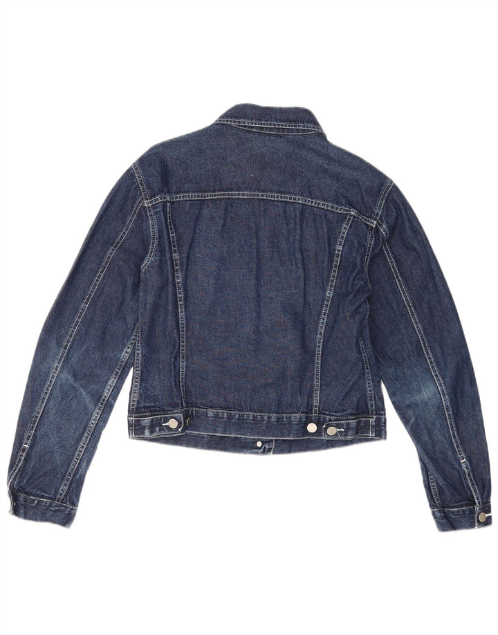 Benetton Dame denimjakke UK 40 Stor Blå Bomuld
