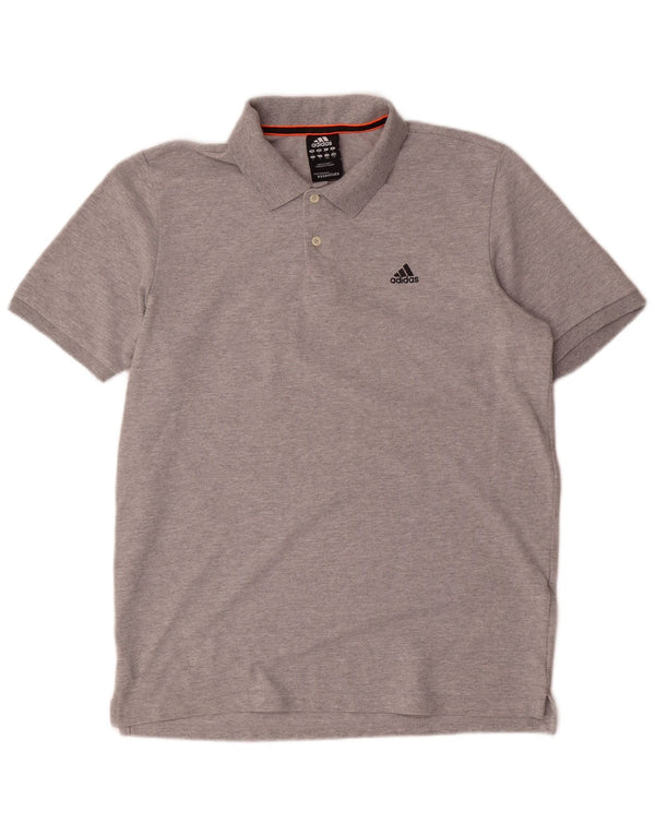Adidas Herre Climalite Polo Shirt Stor Grå Bomuld