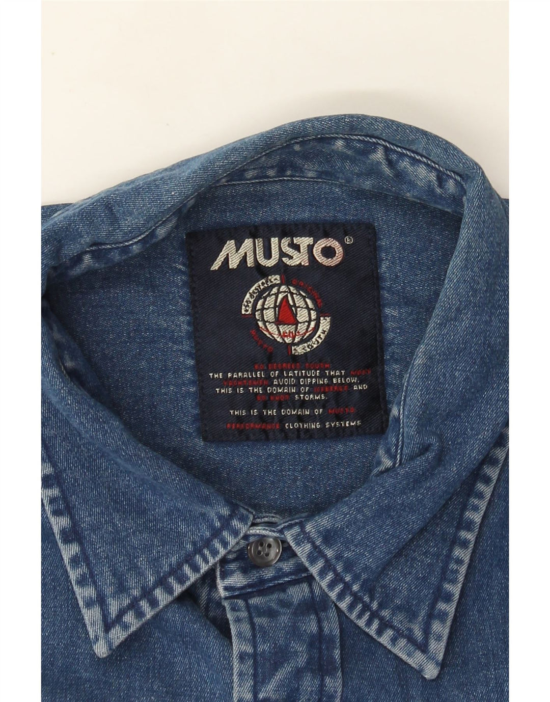 Musto Denimskjorte til mænd Medium Blå