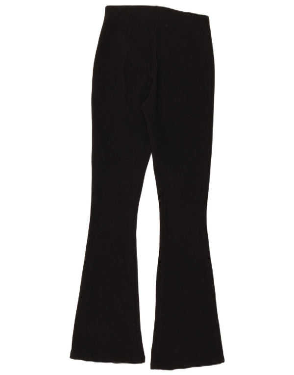 Zara Womens Flare Casual Trousers Small W26 L30 Black