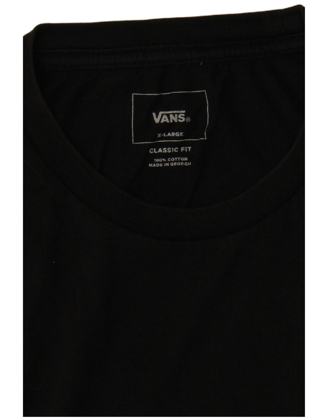 Vans Herre Classic Fit T-Shirt XL Sort Bomuld