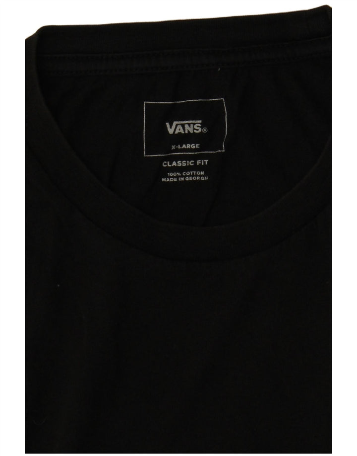 Vans Herre Classic Fit T-Shirt XL Sort Bomuld