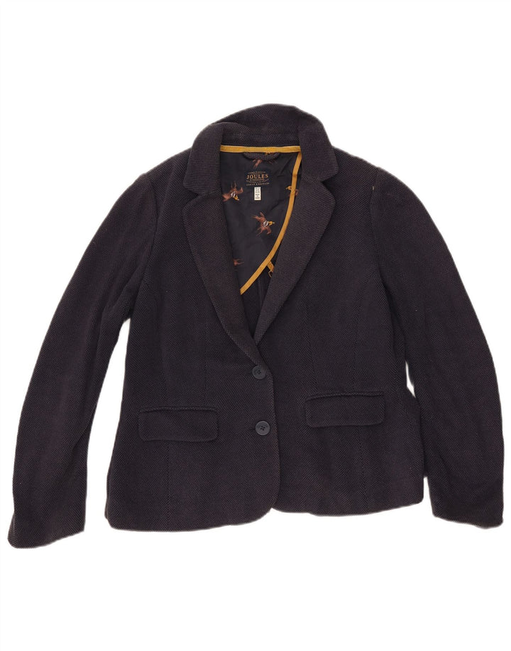 Joules Dame 2-knaps blazerjakke UK 12 Medium Navyblå Merinould
