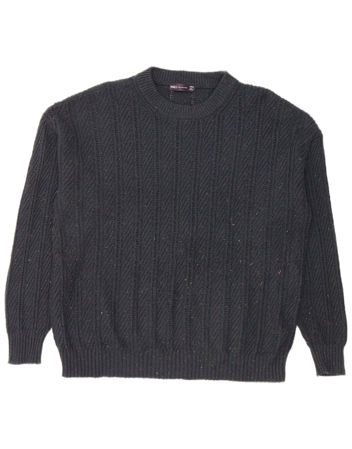 Marks & Spencer Dame sweater med rund hals DK 16 Stor marineblå