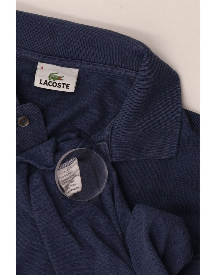 Lacoste herre poloshirt størrelse 4 Medium marineblå bomuld