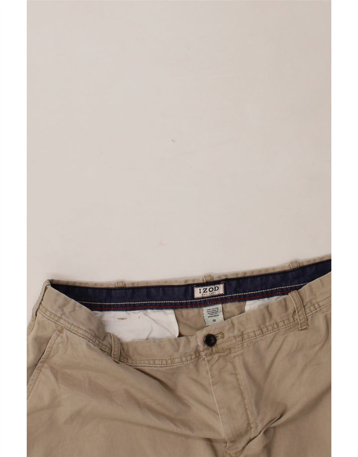 IZOD Mens Chino Shorts W40 XL Beige Cotton Vintage Izod and Second-Hand Izod from Messina Hembry 