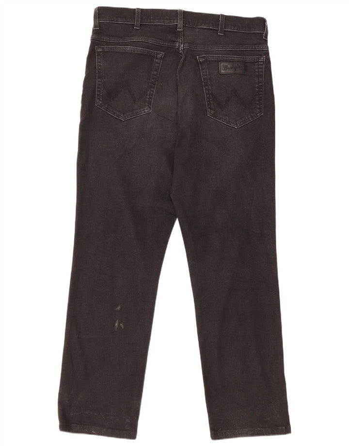 Wrangler Herre Texas Straight Jeans W36 L32 Sort Bomuld