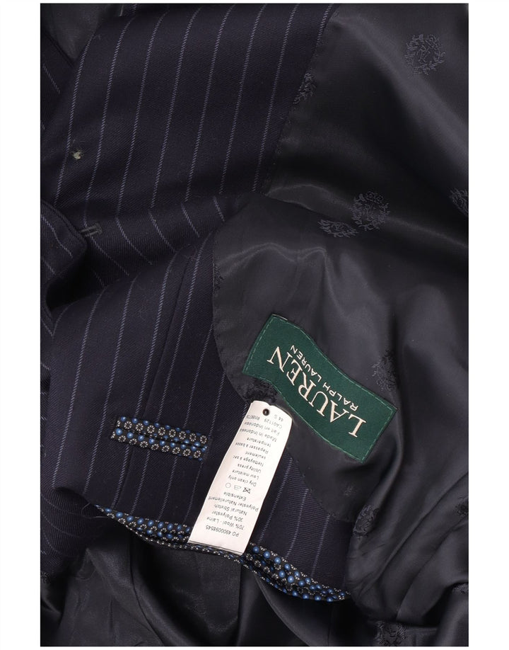 Ralph Lauren Herre 2-knaps blazerjakke UK 44 XL Marineblå nålestribet uld