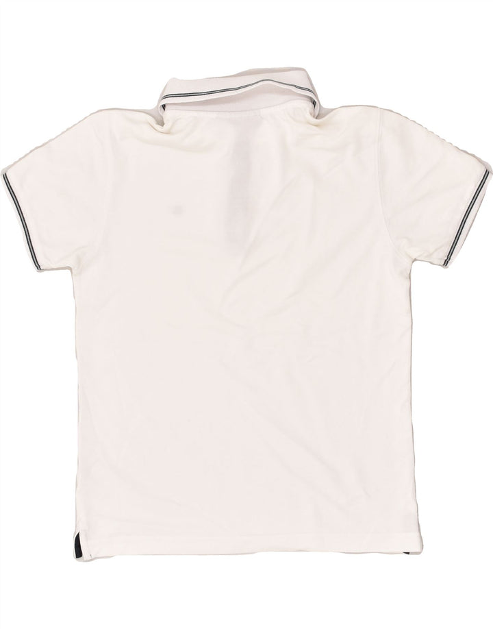 CHAMPION Boys Polo Shirt 9-10 Years Medium  White Cotton | Vintage Champion | Thrift | Second-Hand Champion | Used Clothing | Messina Hembry 