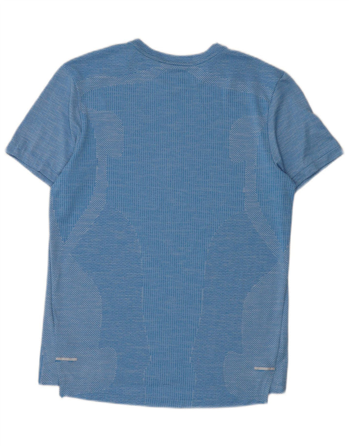 Nike Herre Dri Fit T-Shirt Top Lille blå Flecked Polyester