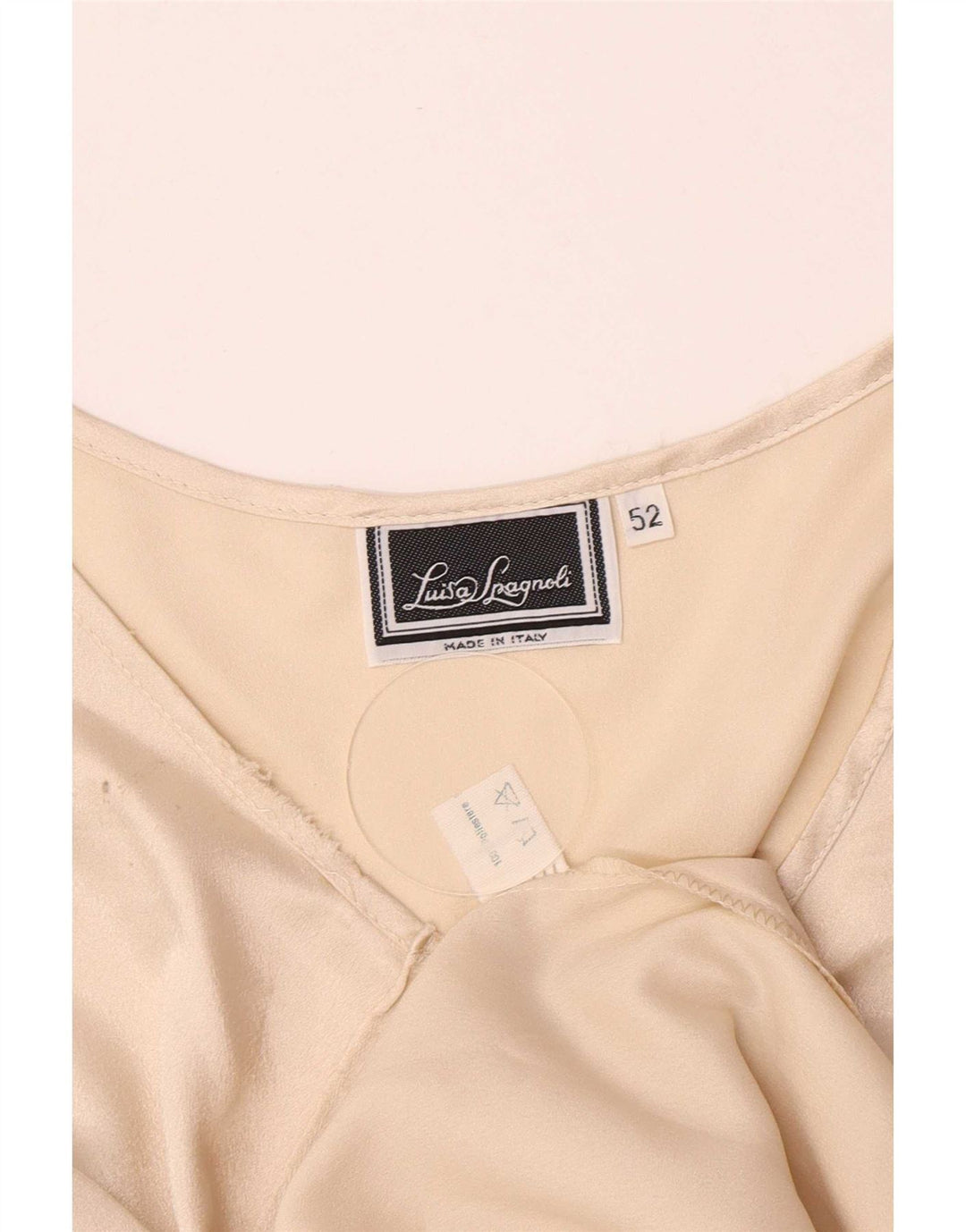 Luisa Spagnoli Dame Crop Vest Top IT 42 2XL Beige Polyester