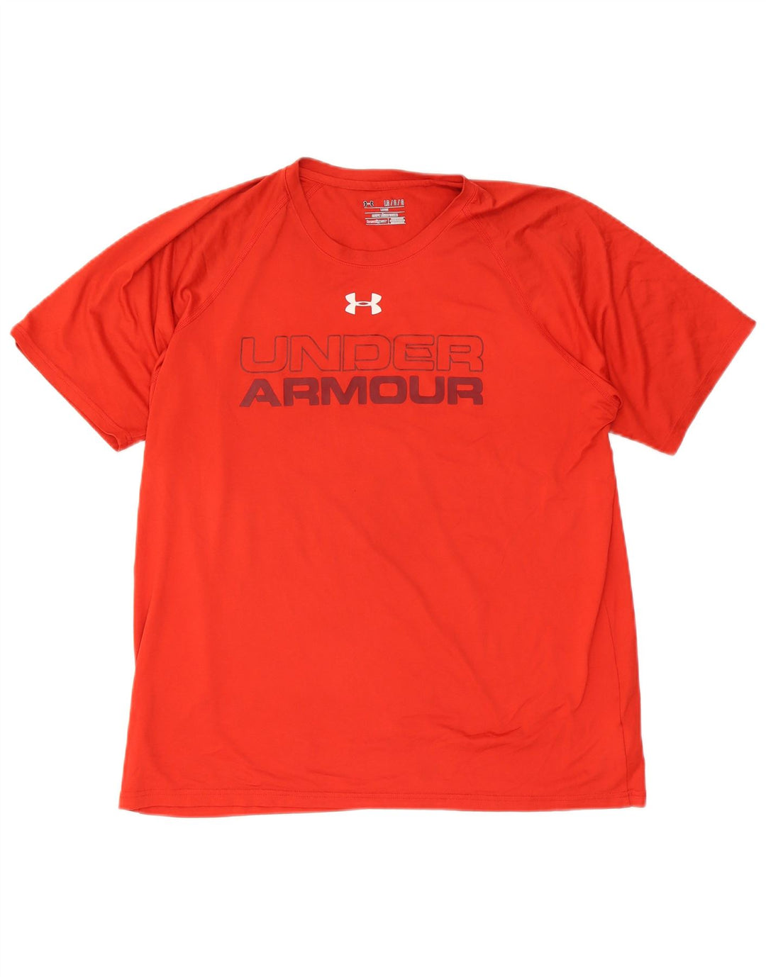 Under Armour Herre Heat Gear Grafisk T-Shirt Top Stor Rød Polyester