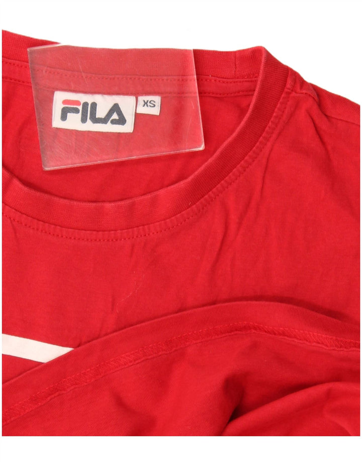 Fila Herre Grafisk T-Shirt Top XS Rød