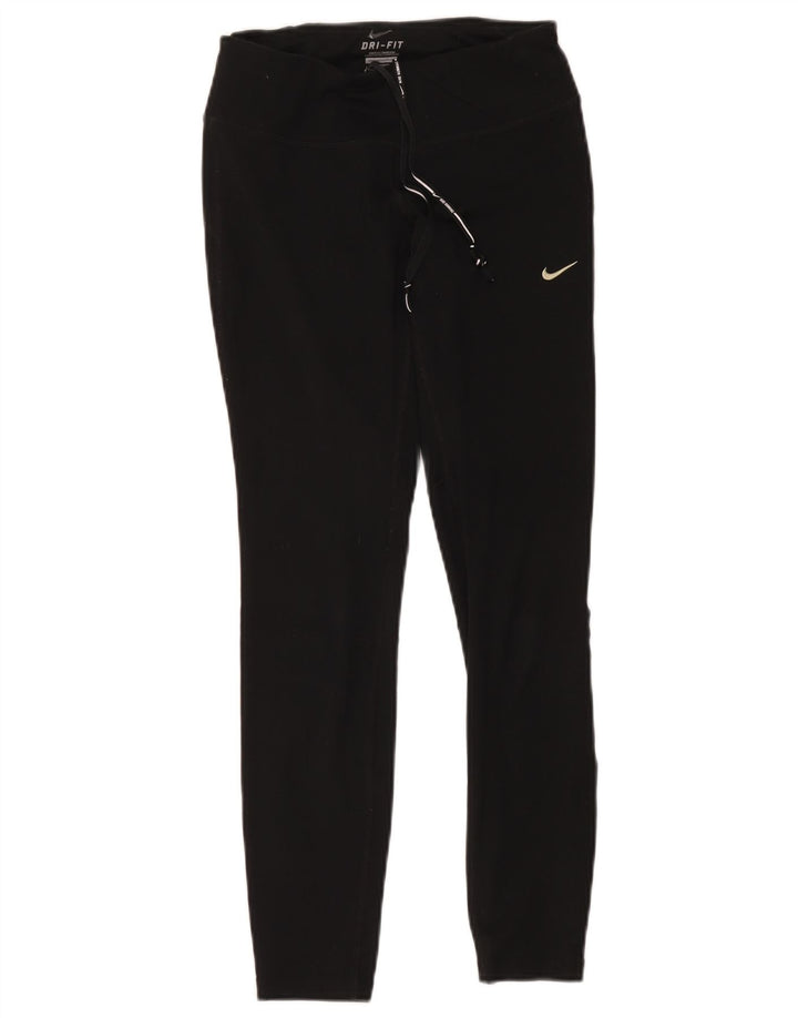 Nike Dame Dri Fit Leggings UK 6 XS Sort Polyester