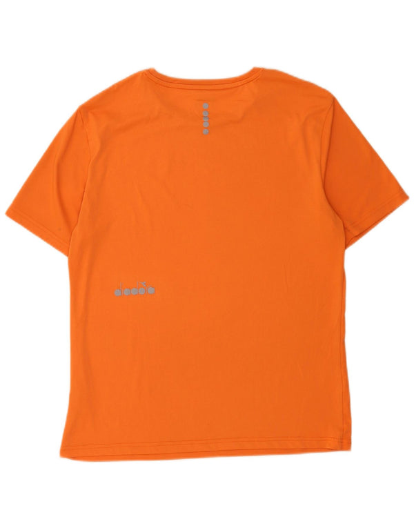 Diadora Herre T-Shirt Top Medium Orange Polyester