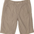 CALVIN KLEIN Womens Slim Casual Shorts W32 Large  Beige Check Vintage Calvin Klein and Second-Hand Calvin Klein from Messina Hembry 