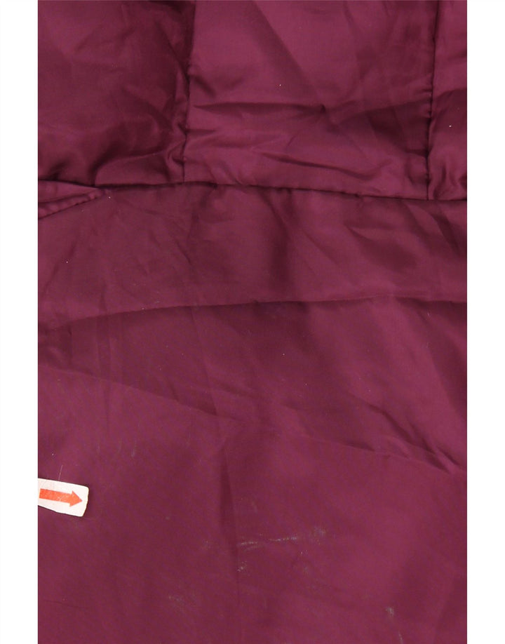 Puma polstret jakke til kvinder UK 14 Medium Burgundy Colourblock Nylon
